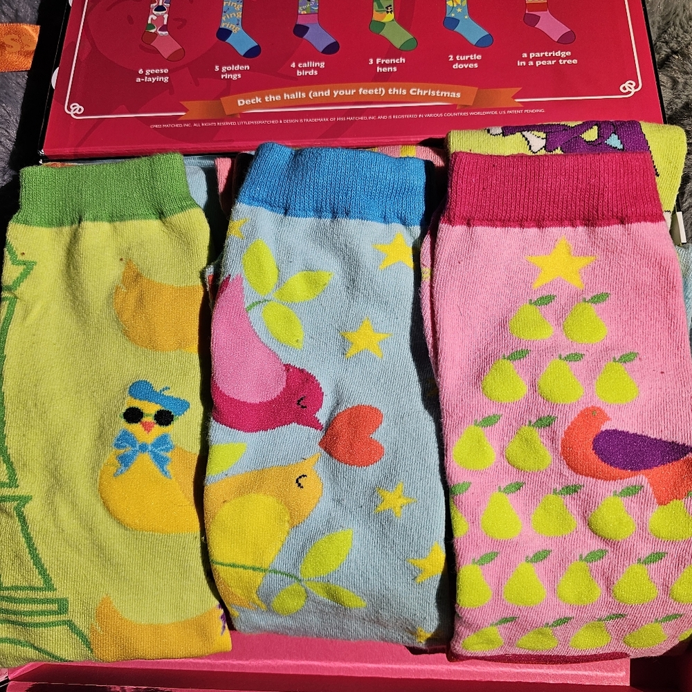 12 Days Of Christmas Sock Set In Box By Little Mismatched - Picture 4 of 16